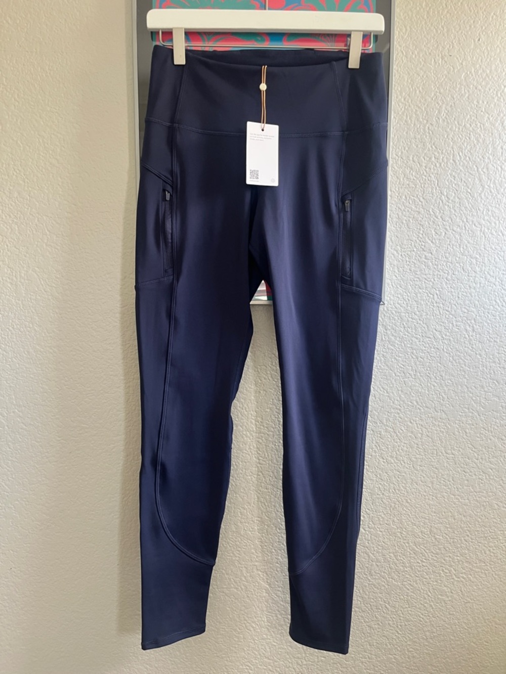 NWT Quince Whistler leggings in Navy Blue